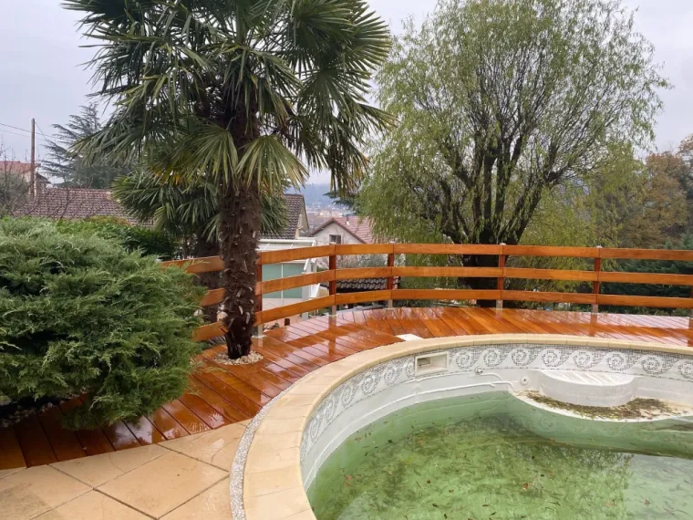 Rénovation d'une terrasse en bois à Givors, Mornant, Hugot Paysage