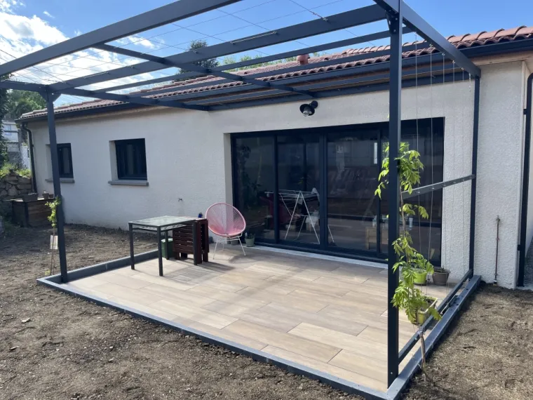 Aménagement extérieur d’une maison neuve à Givors , Mornant, Hugot Paysage