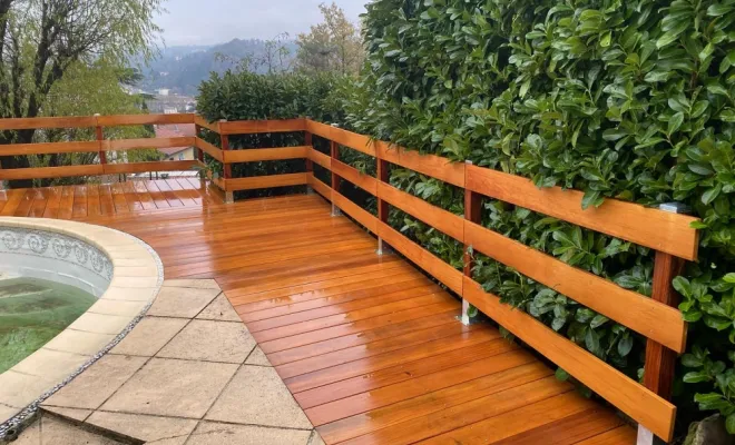 Rénovation d'une terrasse en bois à Givors, Mornant, Hugot Paysage