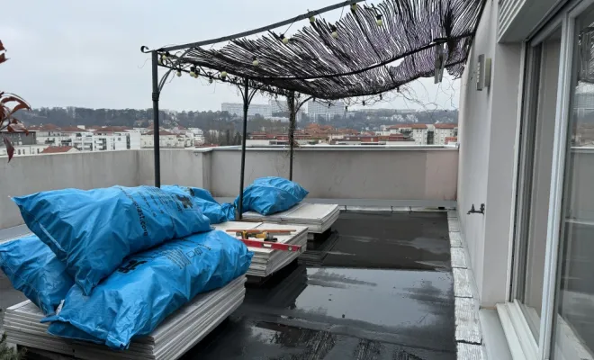 Aménagement d’une terrasse à Lyon , Mornant, Hugot Paysage
