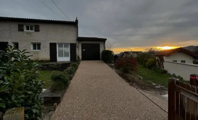 Réfection d’une allée carrossable en béton à Lorette, Mornant, Hugot Paysage